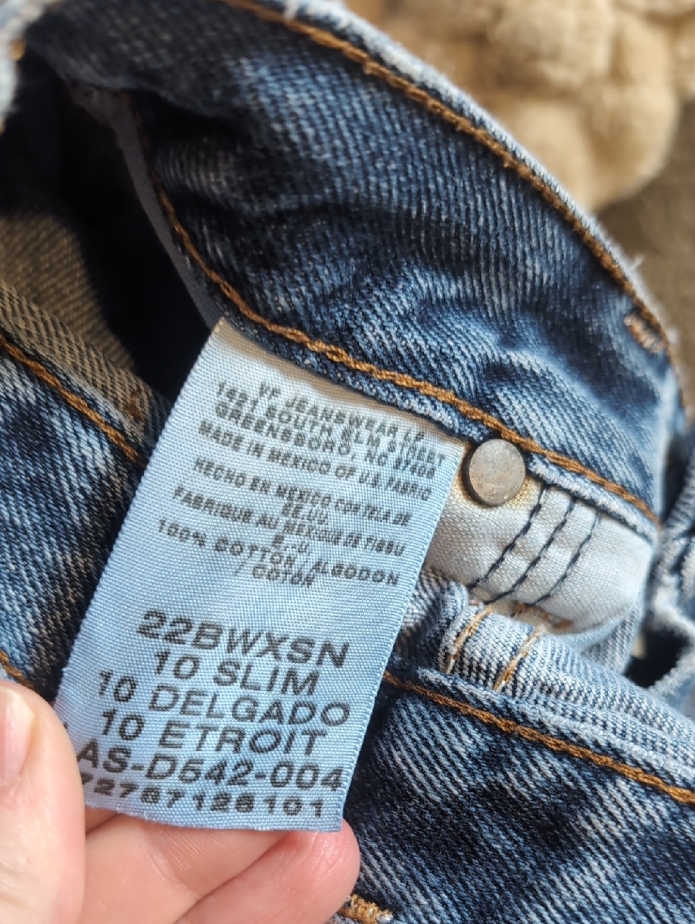 Vintage Wrangler TwentyX Blue Kids Straight-Leg Western Jeans - Picture 5 of 5
